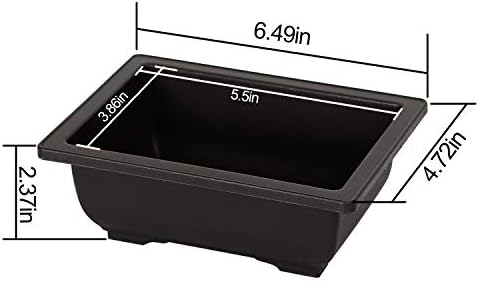 KINJOEK 25 PCS 6.5 Inch Plastic Bonsai Training Pots, Rectangular Plant Bonsai Tree Pot
