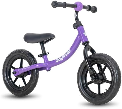 JOYSTAR Toddler Balance Bike 2-5 Year Old, No Pedal, Adjustable Seat | 12" Balance Bike Push Bike Adjustable Handlebar Lightweight Steel Frame, Ideal Gift for Boys and Girls