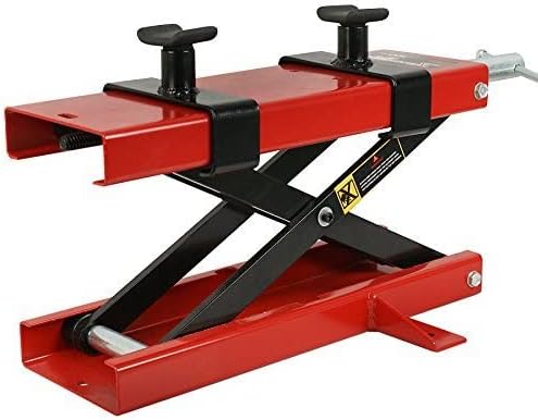 Motorcycle Jack Lift Stand 1100 lbs Scissor Lift Jack ATV Motorcycle Dirt Bike Scooter Crank Stand Street Bikes Cruisers Touring Motorcycles