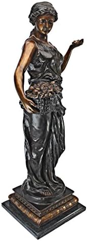 Design Toscano Neolithic Style Gaia Earth Mother Woman Indoor/Outdoor Garden Statue, 40 inches tall, Cast Stone Resin, Rough Stone Finish