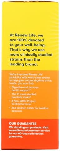 Renew Life Ultimate Flora Probiotic 15 Billion CFU | 30 Delayed Release Vegan Capsules Go Pack | Everyday Care Formula | Dairy, Soy, and Gluten Free Supplement