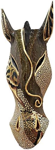 Giraffe Zebra Face Mask Wall Hanging Décor Hand Painted Patterns African Safari Style Decorative Accent Contemporary Variation An Awesome Gifting