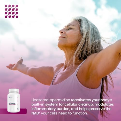 Renue By Science Spermidine Supplements | Liposomal Spermidine Supplements for Women and Men | 90 Capsules - 8mg Spermidine per Serving | Non-GMO &