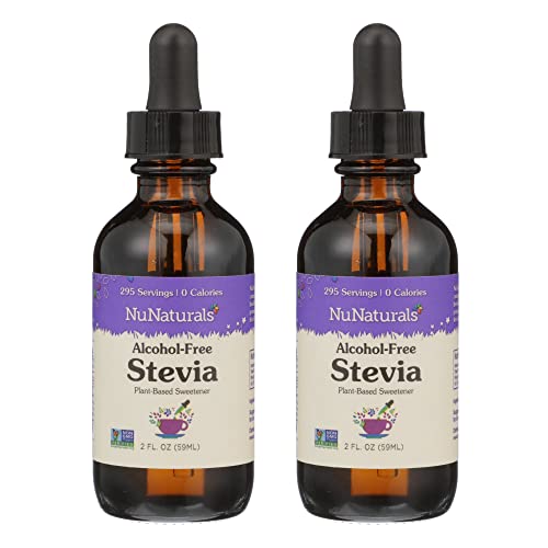 NuNaturals Liquid Stevia Sweetener, Unflavored Alcohol-Free, 2oz