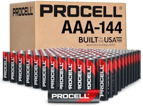PROCELL AAA Alkaline Batteries, 1.5V Professional Low-Drain, 144-Count Bulk | Industrial triple A cells, 10-year shelf life, ANSI/IEC tested, remotes