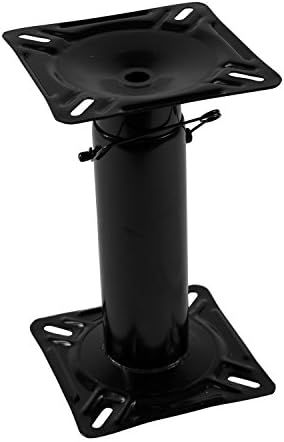 Wise 8WD1255 Adjustable Boat Seat Pedestal Adjustable Height 12" to 18", Black Powder Coated Finish | Corrosion-resistant powder coat