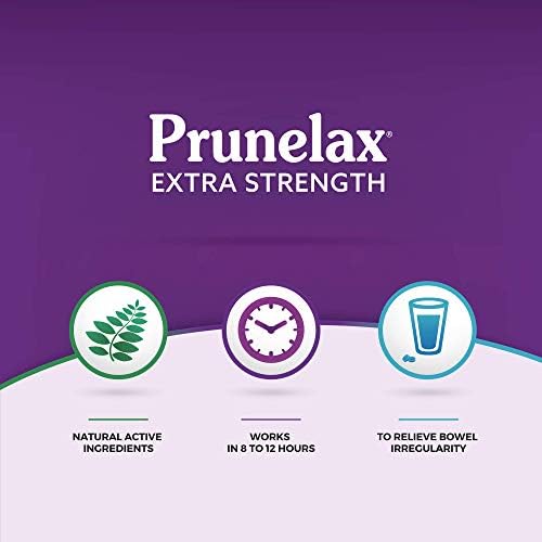 Prunelax Tablets - Extra Strength Natural Laxative Supplement Containing High Strength Senna for Constipation Relief & Restore Normal Bowel Motion