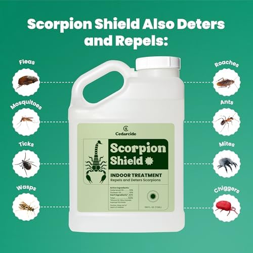 Cedarcide Scorpion Shield (Gallon) Indoor Cedar Oil Pest Control Spray - Kills & Repels Scorpions and Other Pests Guaranteed - Pet Safe