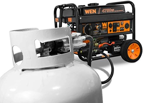 WEN 4,750-Watt 120V/240V Dual Fuel Portable Generator with Wheel Kit and Electric Start (DF475T)