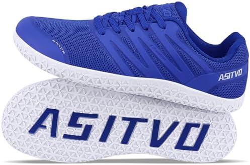 ASITVO Wide Men's Barefoot Zero Drop Sole Minimalist Sneakers Walking Shoes | Width Toe Box Cross Trainer Gym TPU Toe No-Sew Upper Grounding