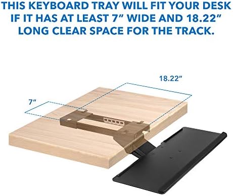 Mount-It! Keyboard Tray Under Desk, Full Motion Computer Keyboard and Mouse Tray, Slide Out Ergonomic Keyboard Drawer with Gel Wrist Pad, 26" Wide