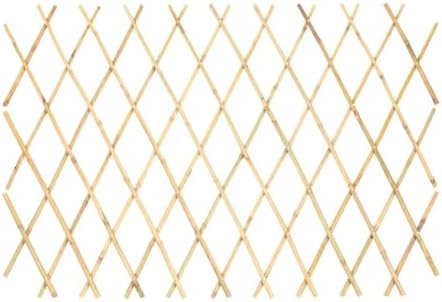 Mininfa Expandable Bamboo Trellis, Expandable Fence 48 by 72 inch, Bamboo Lattice Fence for Dog, Pet, Climbing Plants, Vine, Ivy, Rose
