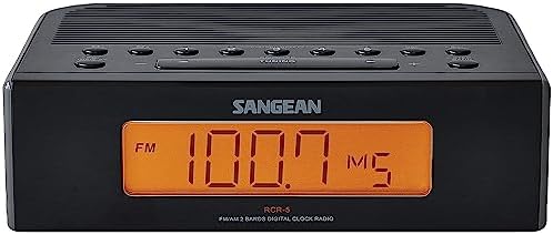 Sangean RCR-5 Digital AM/FM Clock Radio, White