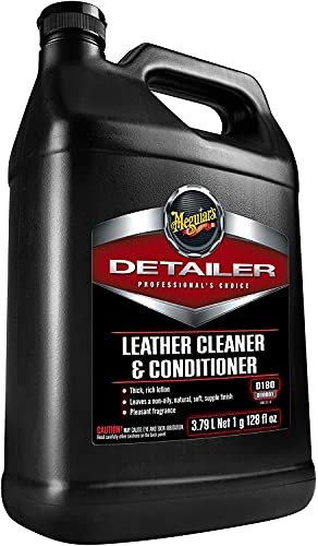 Meguiar’s Professional Leather Cleaner & Conditioner D18001 - 1 Gallon Leather Cleaner & Conditioner Specifically Formulated for Automotive