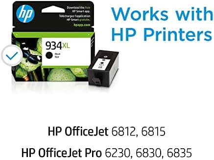 HP Original 935 Cyan, Magenta, Yellow / 934XL Black Ink Cartridges (4-Pack) | Works OfficeJet 6810; OfficeJet Pro 6230, 6830 Series | N9H66FN