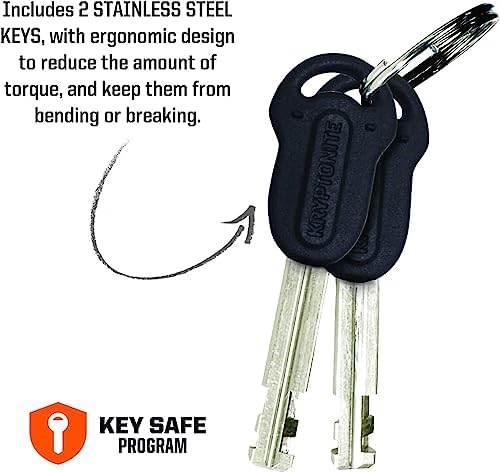 Kryptonite Kryptolok 995 Bike Chain Lock, 3 Feet Long Heavy Duty Anti-Theft Sold Secure Gold Bicycle Chain Lock with Keys for Bike, Motorcycle