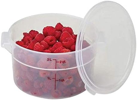 AMZ Empire Cambro 2 Qt Round Storage Container With Lid Translucent And Measuring Cup/Container Kit/Kitchen Organization Set