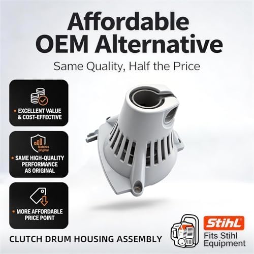 4180-080-1809 Clutch Drum Housing Assembly for Stihl FS90, FS100, FS110, FS130, KM110, KM130 Trimmers, Replacement Part for FS90r, FS100rx, FS110r