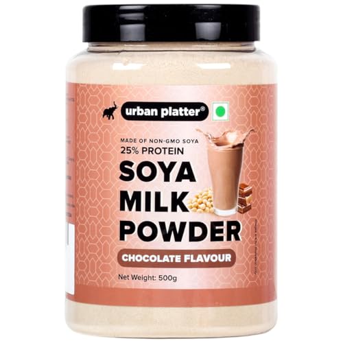 Urban Platter Soya Milk Powder | 35.27 Oz (1kg) | 49% Plant Protein | Unflavored Soy Milk for Coffee, Tea, Smoothies, Baking & Cooking | Non-GMO, Dairy-Free, Vegan