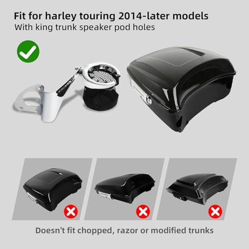 Rear Passenger Drink Cup Holder Fit for Harley 2014-2025 | Motorcycle Cup Holder