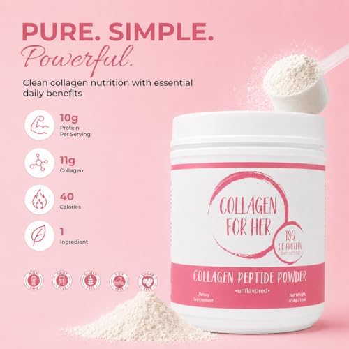 Collagen For Her Hydrolyzed Collagen Peptides, Grass Fed Bovine