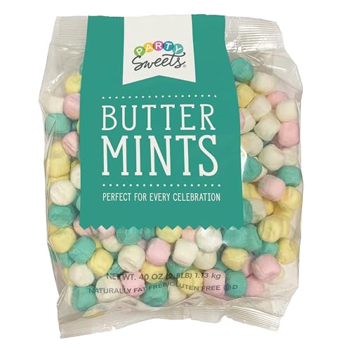 Party Sweets White Buttermints, 14 Ounce, Appx. 100 pieces from Hospitality Mints