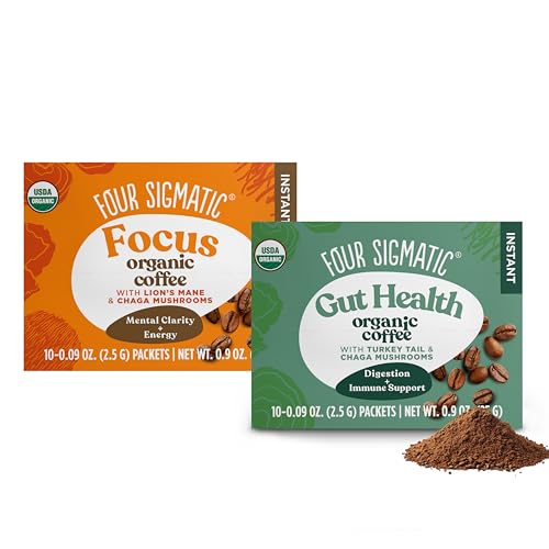 Four Sigmatic Mushroom Mix Coffee Lion's Mane | Focus | Pack of 3 (30 Packets Total)