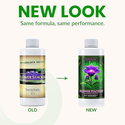 Humboldts Secret Flower Stacker | 0-7-5 Bloom Booster with Vitamin B1 | High Phosphorus Potassium Flowering Nutrients | Potting Soil Hydroponics Coco | Indoor & Outdoor Plants | 32 Ounce