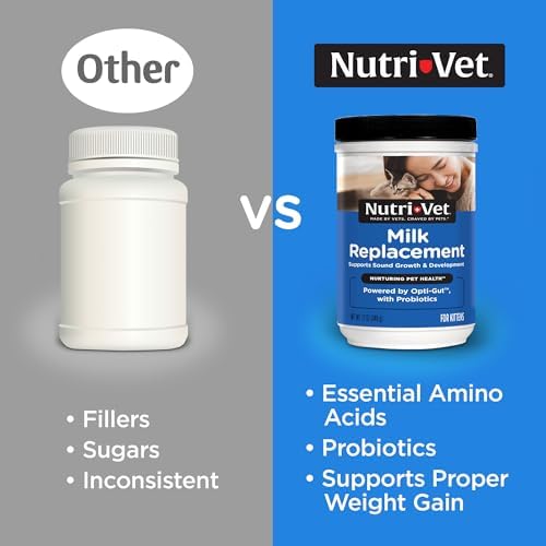 Nutri-Vet Kitten Milk Replacer, Milk Replacer for Kittens, 12oz | Kitten Formula, Powdered Milk, Nursing Support, Cat Care, Whelping Supplies