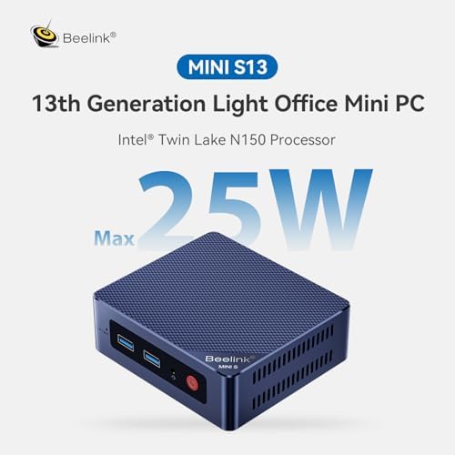 Beelink Mini PC, MINI S12 Intel Lake N95 4C/4T, 8GB DDR4 RAM 256GB SSD
