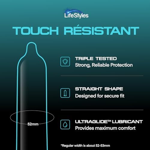 Lifestyles Tough Natural Rubber and Lubricated Latex Condoms Value Pack, 48 Count