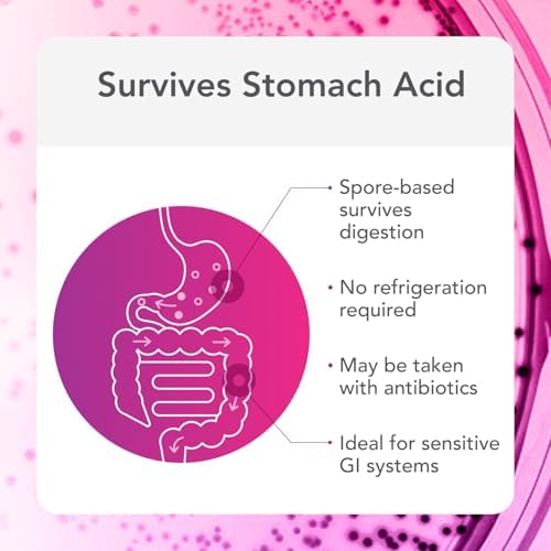 Biocidin Proflora 4R Spore Probiotic for Gut Health & Digestion, 30 Count | Vegan Probiotic, Bacillus, Organic Aloe, Marshmallow Root & Quercetin