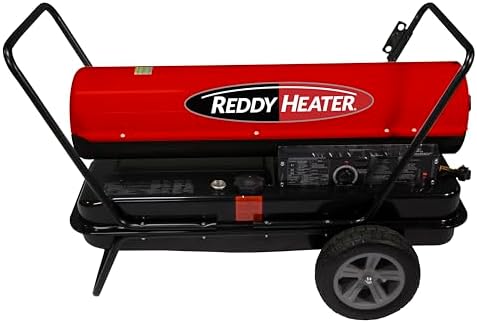 Reddy Heater 180, 000 BTU Forced Air Kerosene Heater, Diesel - RFA180CV-2 | Commercial Grade Construction & Garage, 140K - 180K BTU, 13 Gallon Tank