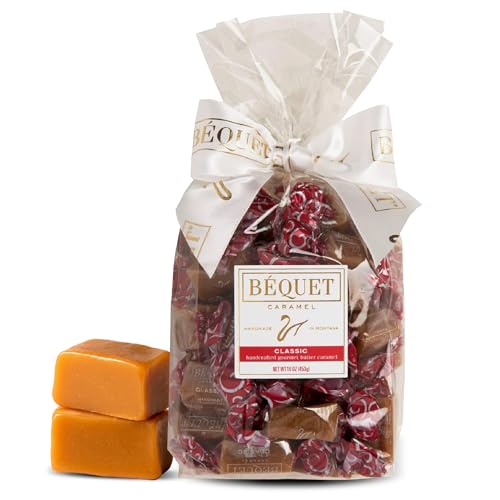 Béquet Classic Caramels - Soft Gourmet Candy - 24oz Resealable Pouch
