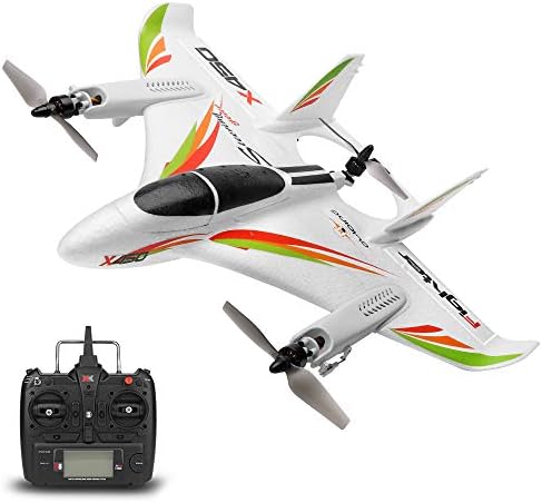 GoolRC WLtoys XK X450 RC Airplane, 2.4GHz Remote Control Airplane, 6 Channel Brushless Motor Aircraft