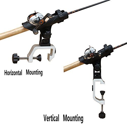 Brocraft Power Lock Fully Adjustable Aluminum Large Opening Clamp Rod Holder for Jon Boat