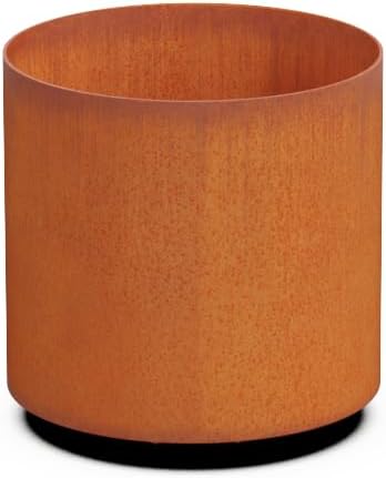 Plantercraft Large Round Planters for Outdoor Plants - 24 Inch Corten Steel Planter for Patio