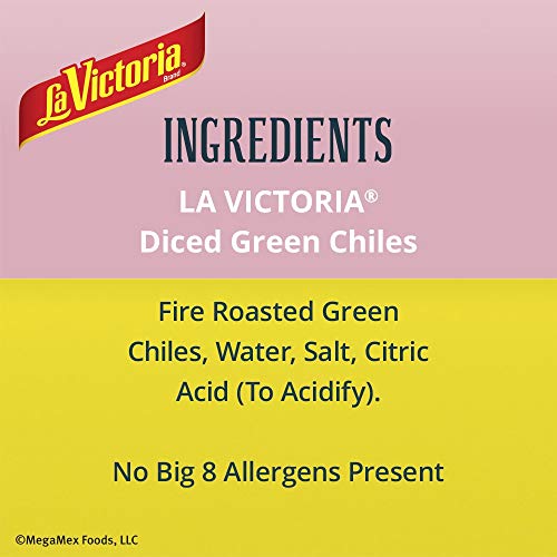 La Victoria Fire Roasted Diced Green Chiles Mild, 4 Ounce (Pack of 24)