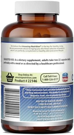 Amazing Formulas Glucosamine Chondroitin & MSM Supplement | 1850 Mg per Serving | 240 Capsules | Non-GMO | Gluten-Free | Made in USA