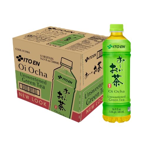 Ito En Tea Oi Ocha Green Tea, Unsweetened, 16.9 Ounce (Pack of 12)