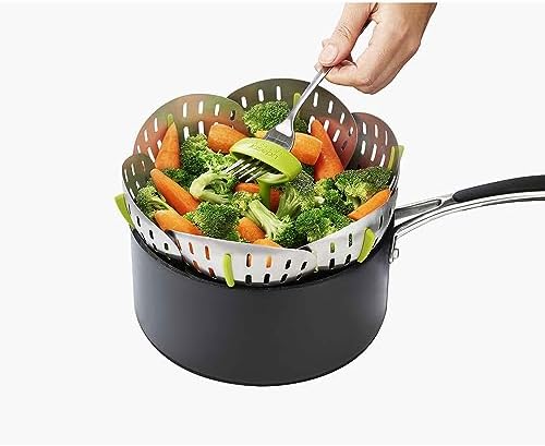 Joseph Joseph Bloom Folding Steamer Basket, Vegetable Steamer