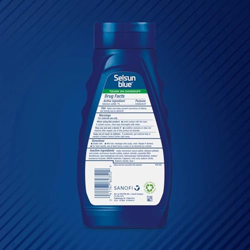 Selsun Blue Moisturizing Antidandruff Shampoo, Maximum Strength Scalp Treatment With Selenium Sulfide, 11 fl. oz.