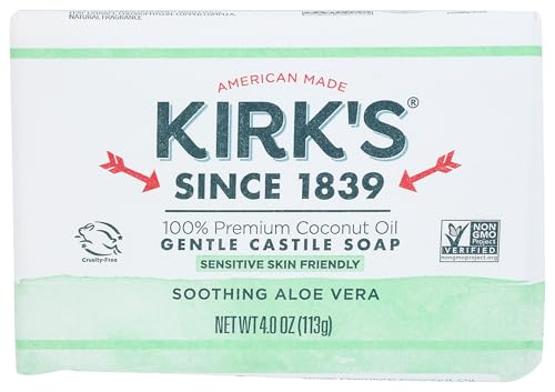 Kirk's Original Coco Castile Bar Soap Soothing Aloe Vera, 4 Oz