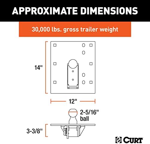 Curt Manufacturing 61052 Folding Ball Gooseneck Hitch Assembly