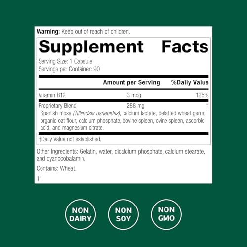 Standard Process - for-Til B12 - Vitamin B12 Supplement for Brain & Nervous System Support - Immune Health & Cellular Function - Non-Dairy & Non-Soy
