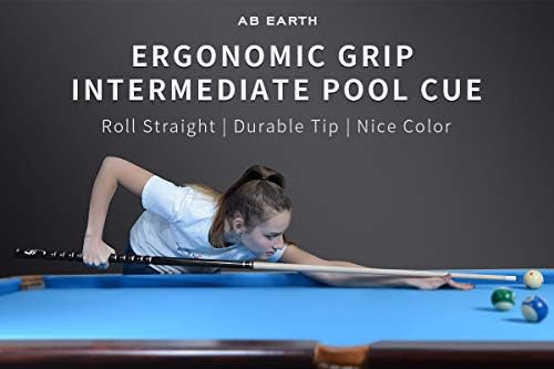Ergonomic Design 58" Maple Pool Cue Stick Kit with Hard Case | 13mm Tip