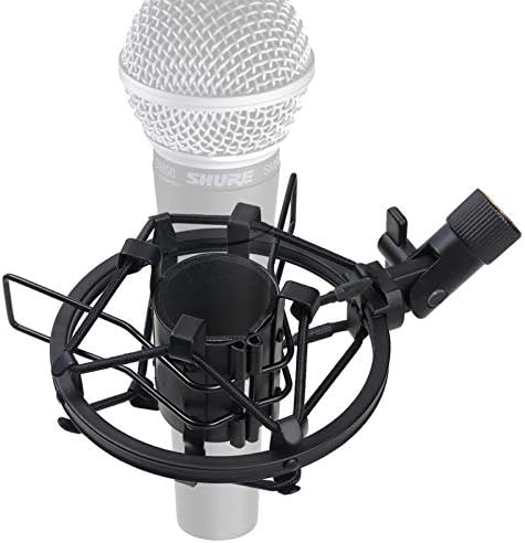 SUNMON SM58 Microphone Shock Mount Holder for Reduces Vibration and Noise, Suitable for Shure SM58-LC, SM58-CN Cardioid Dynamic Vocal Mic