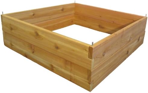 3 ft x 3 ft x 11 in Raised Garden Bed Kit - Made from 1" Thick Western Red Cedar from North America
