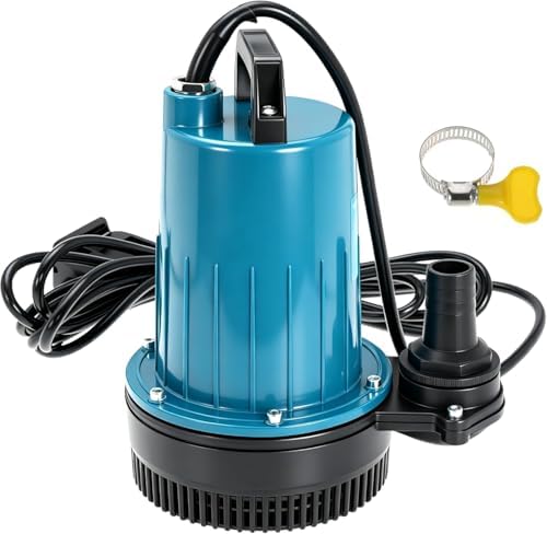 0.75HP 2900 GPH Sump Pump Electric Submersible Portable Utility Water Removal Transfer Pump for Swimming Pool Garden Pond Tubs Basement Window Wells