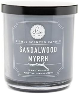DW Home Decoware Richly Scented Candle Medium Single wick 9.69 oz ---- Sandalwood Myrrh
